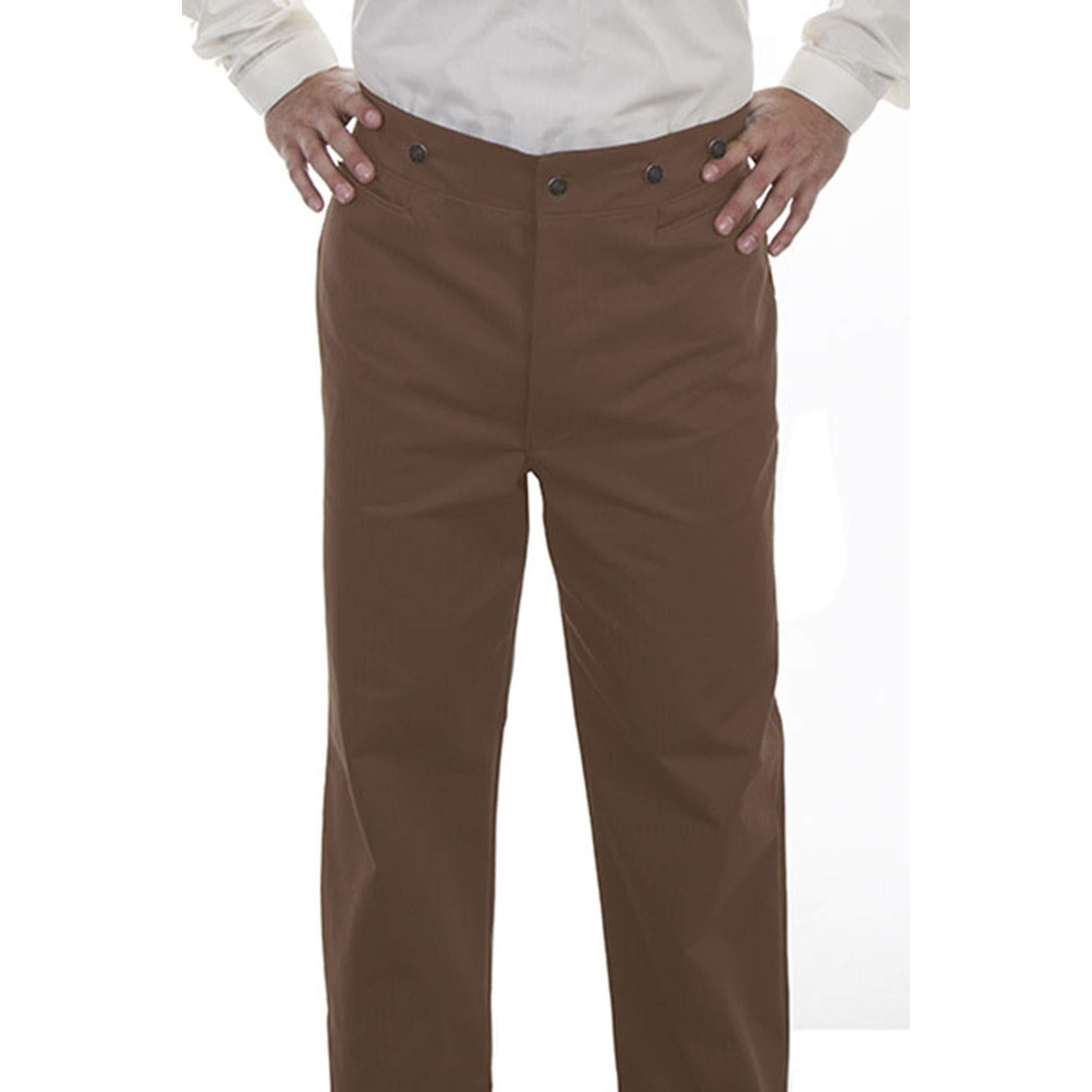 Scully Men's 541712X Herringbone Pant, Brown - 44