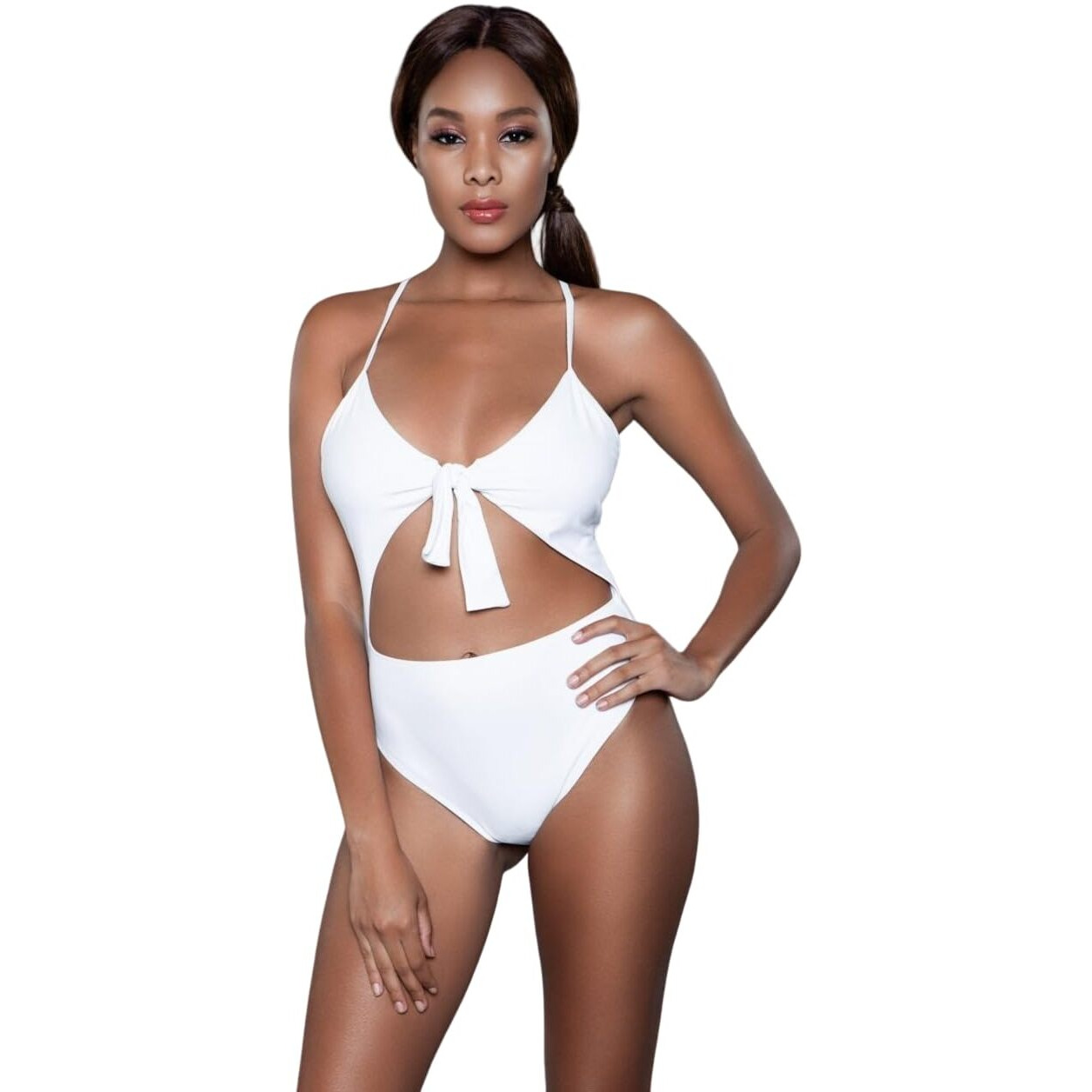 Be Wicked 1983 Delaney Swimsuit, White, X-Large