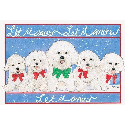 Pipsqueak Productions C497 Holiday Boxed Cards- Bichon Frise