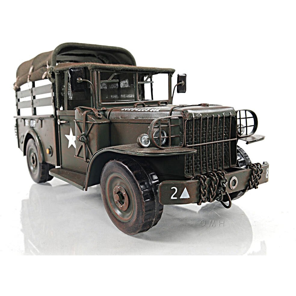 Old Modern Handcrafts 1950's Vintage Dodge M42 Command Truck Model - A Perfect Decoration for Home & Office - 13.5 x 6 x 6.75 inches