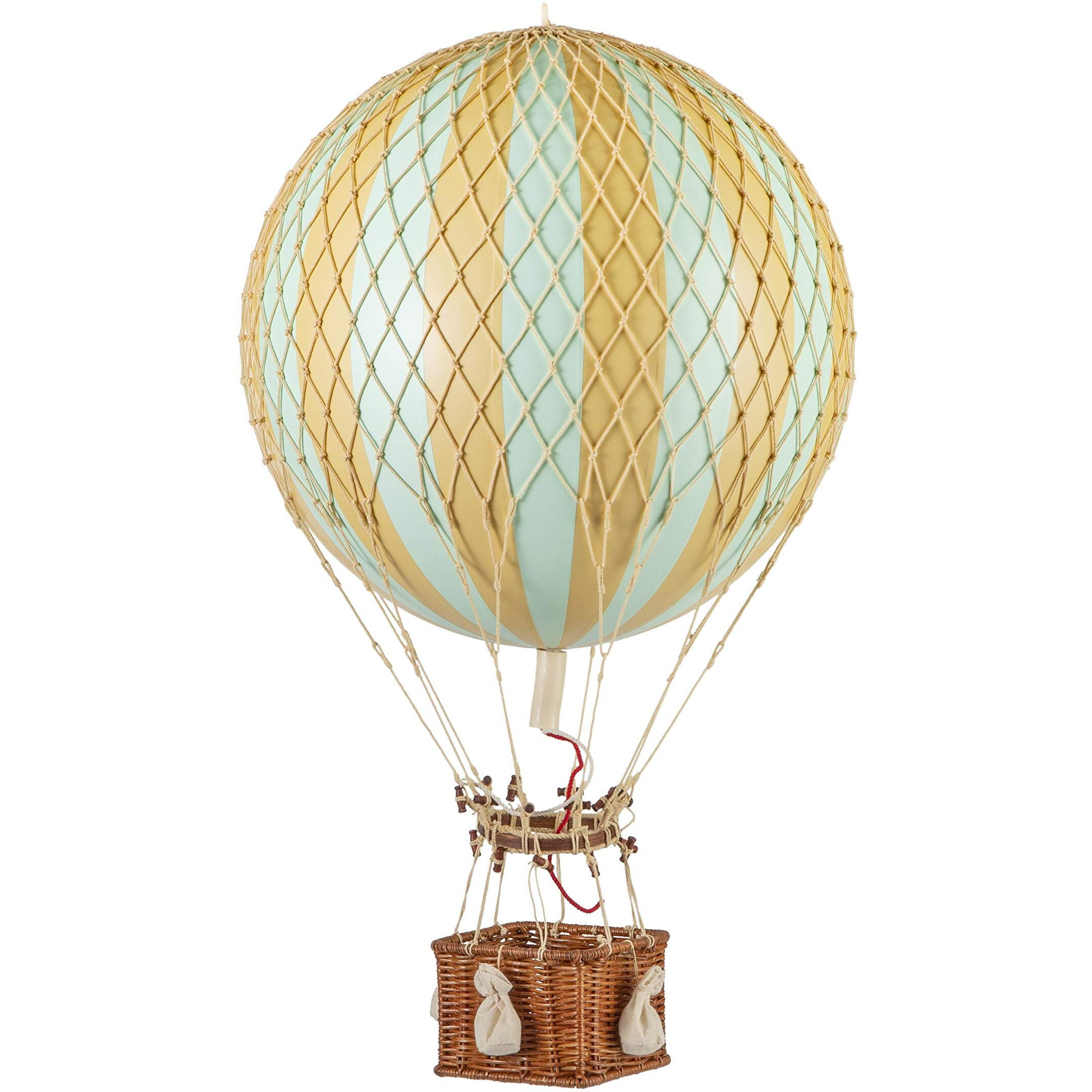 Authentic Models, Royal Aero Air Balloon, Hanging Home Decor - 22 Inch Height, Historic Hot Air Balloon Model for Home Decor, Detailed Vintage Decorations to Hang from Ceiling - Mint