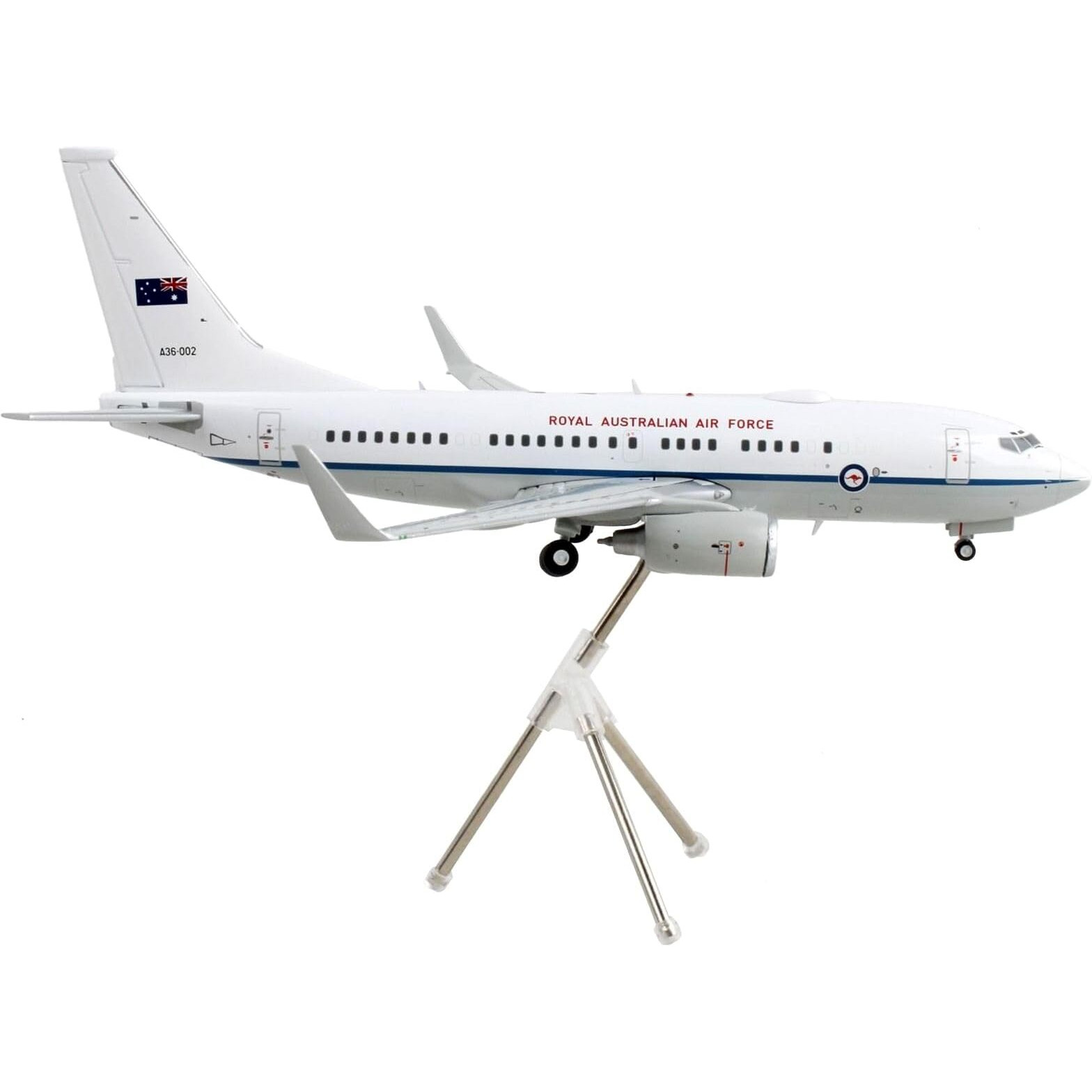 GeminiJets Boeing 737-700 Transport Aircraft Royal Australian Air Force - A36-002 White and Gray Gemini 200" Series 1/200 Diecast Model Airplane