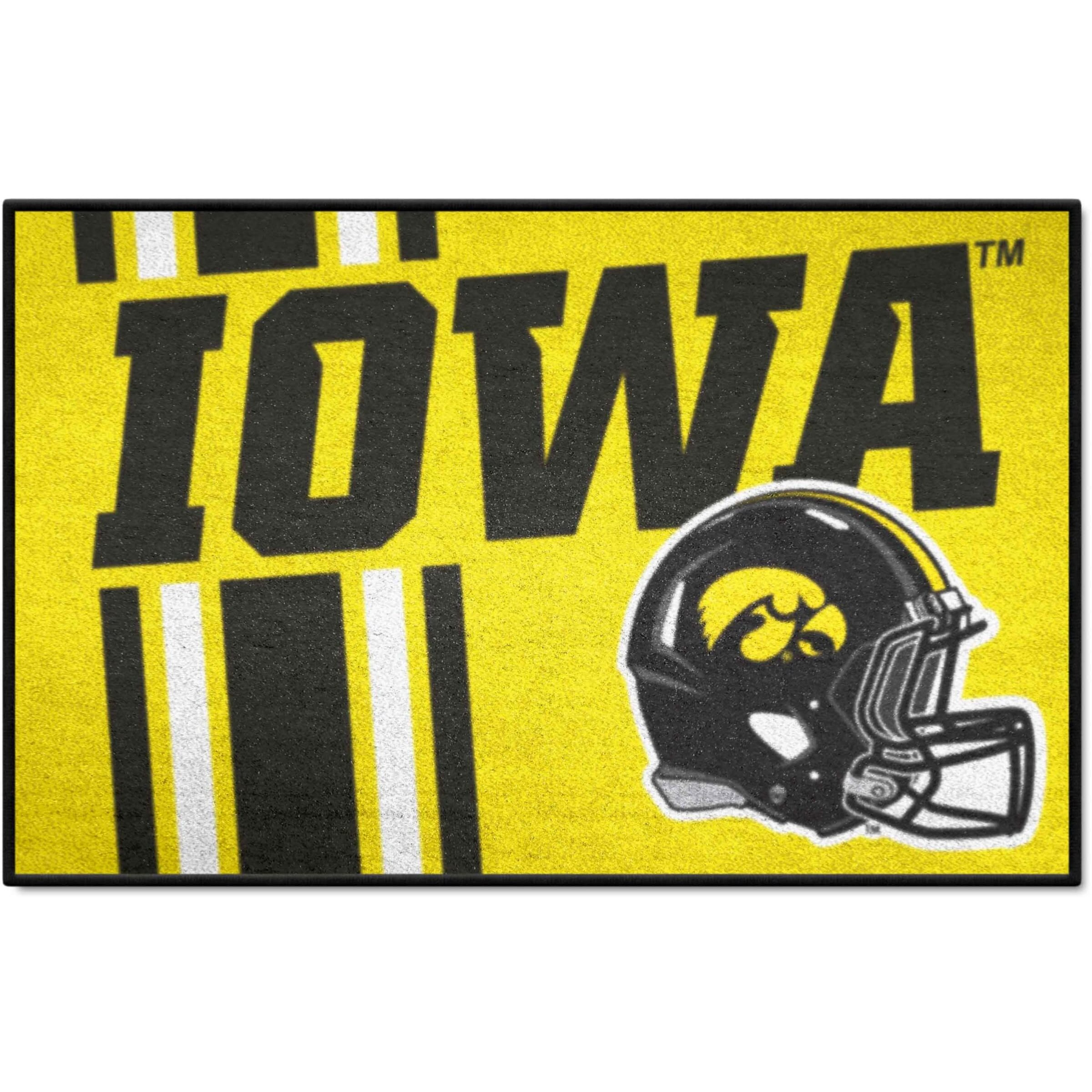 FANMATS 36812 Iowa Hawkeyes Starter Mat Accent Rug - 19in. x 30in.