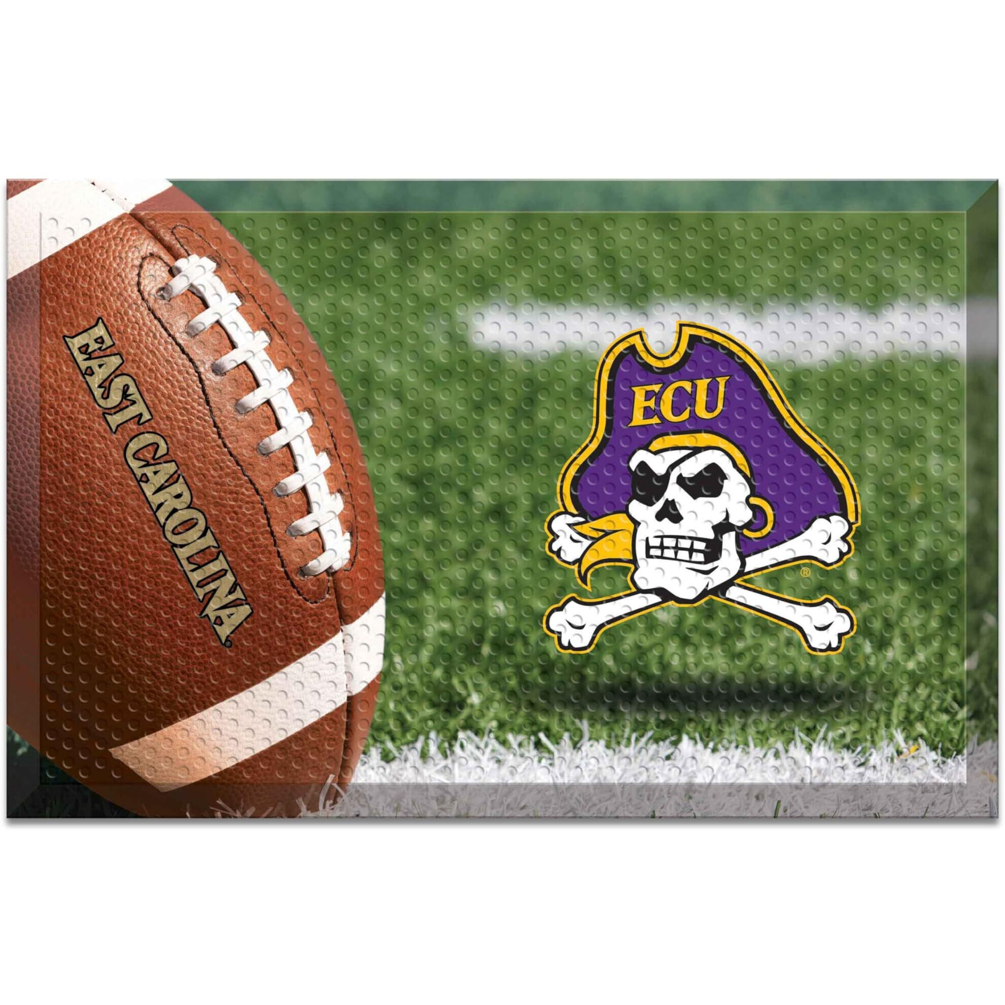 FANMATS 32876 East Carolina Rubber Scraper Door Mat