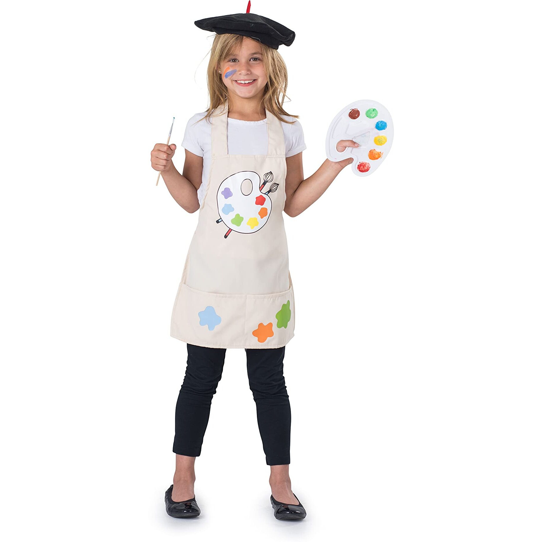 Dress Up America Artist Costume for Kids  Painter Dress-Up with Beret