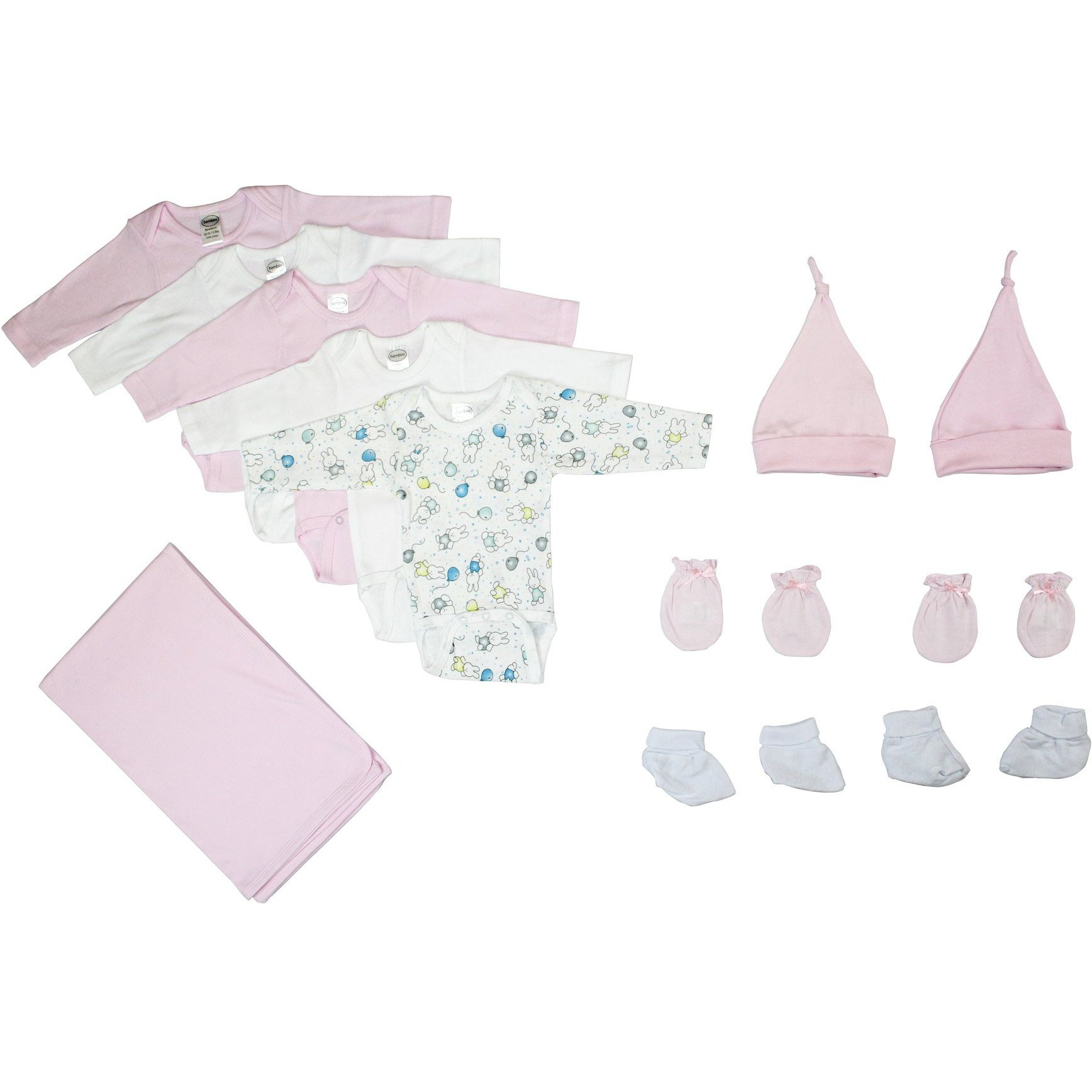 Bambini Newborn Baby Girl 12 Pc Layette Set