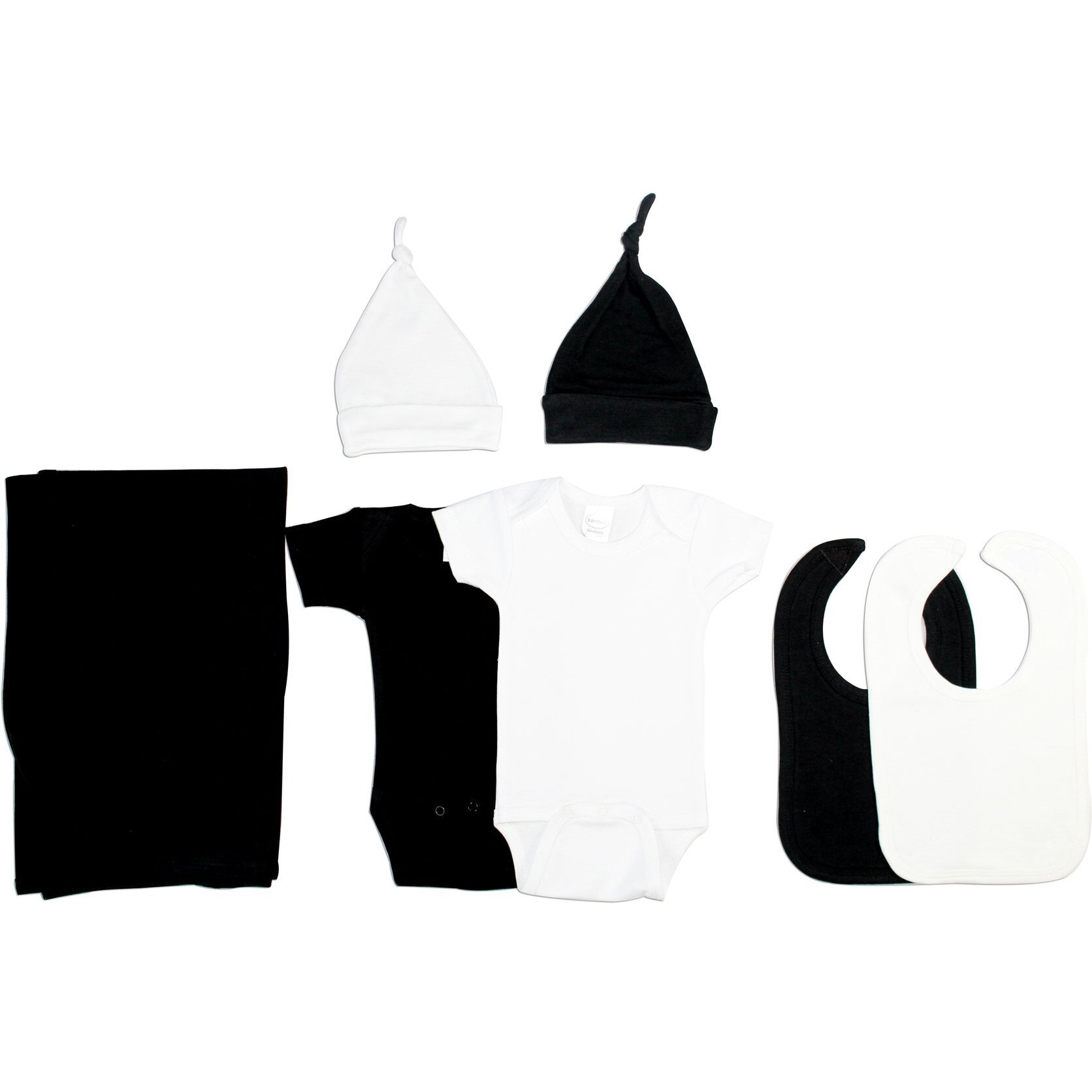 Black and White 7 Piece Layette Set