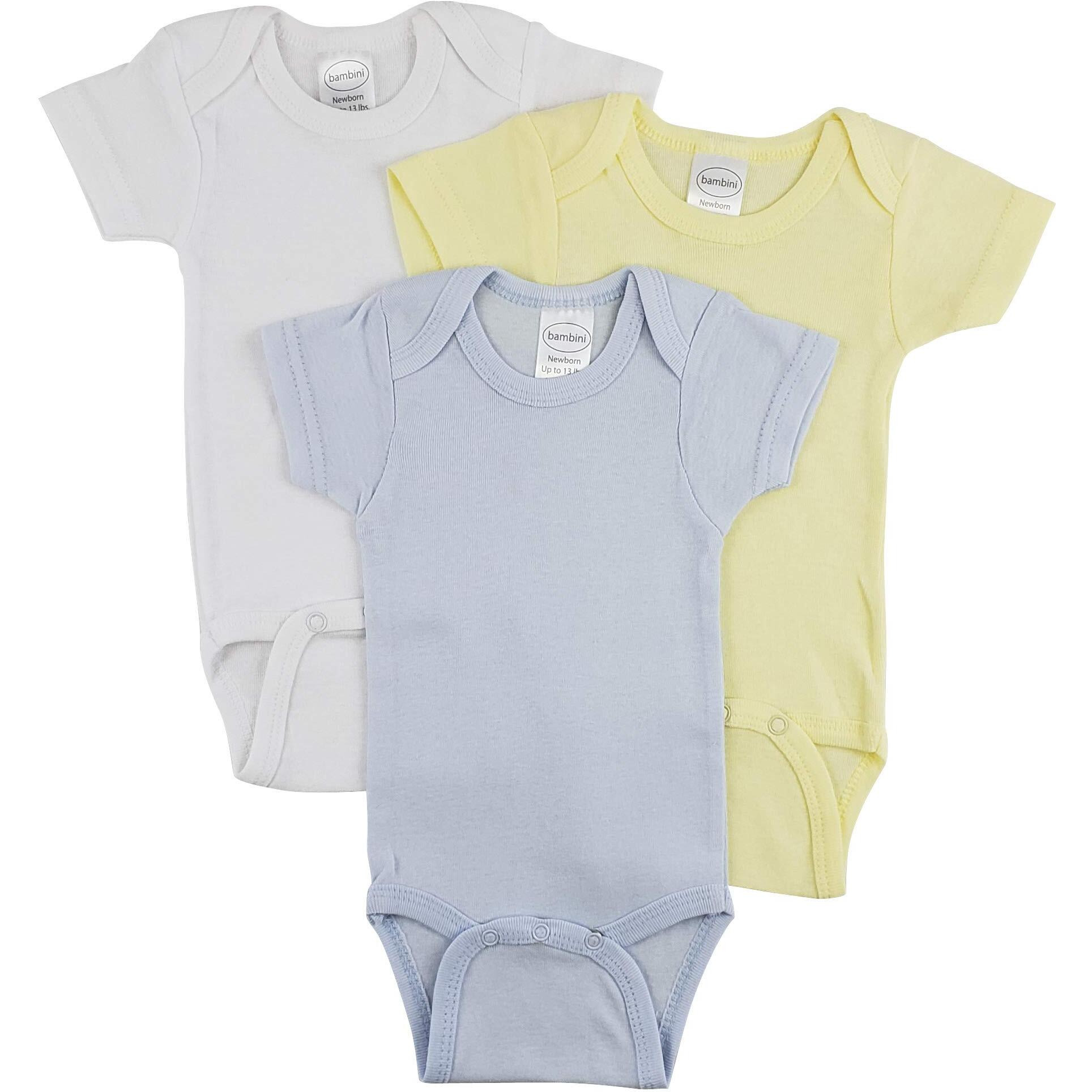 bambini Short Sleeve One Piece 3 Pack