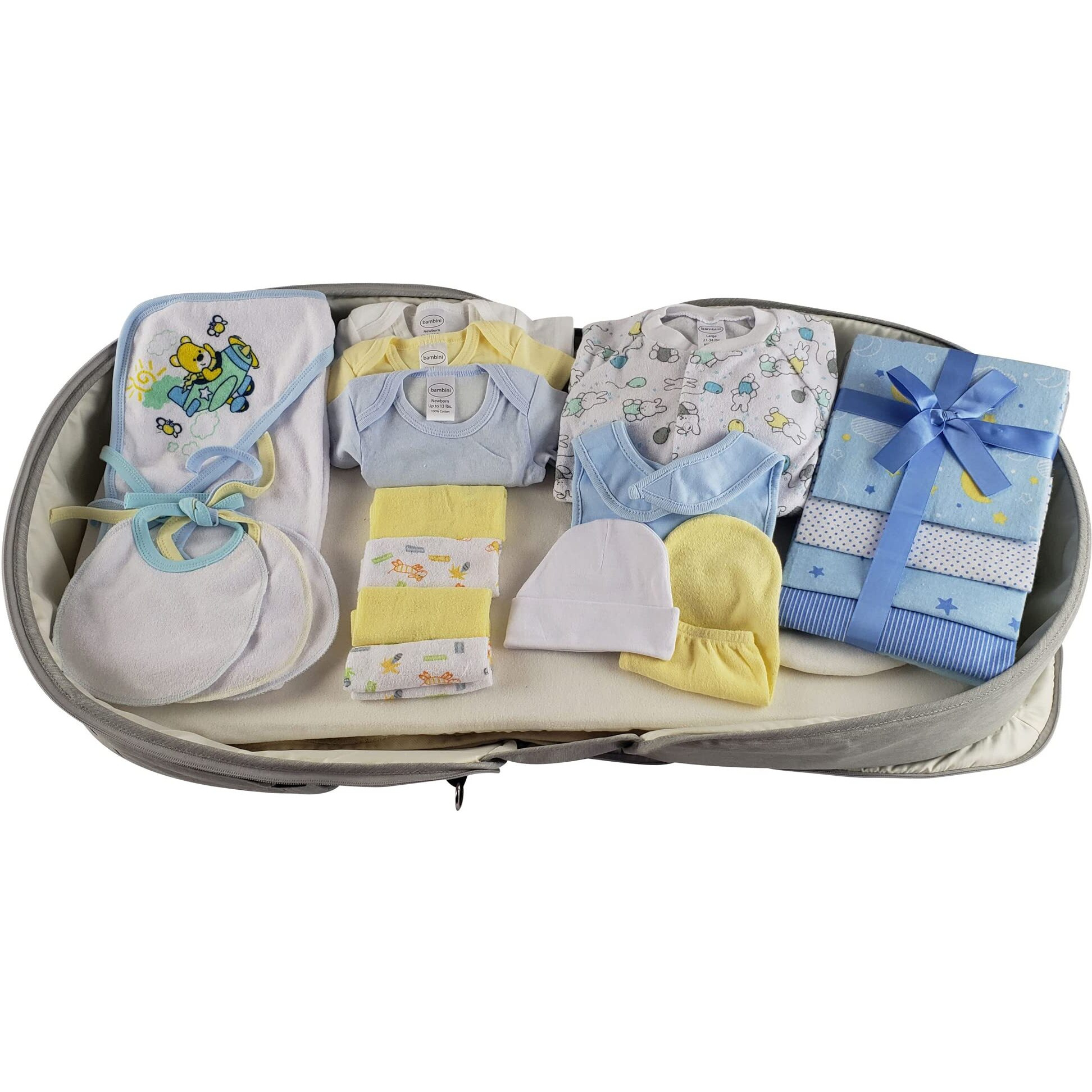 Bambini-Boys 20 pc Baby Clothing Starter Set with Diaper Bag Blue