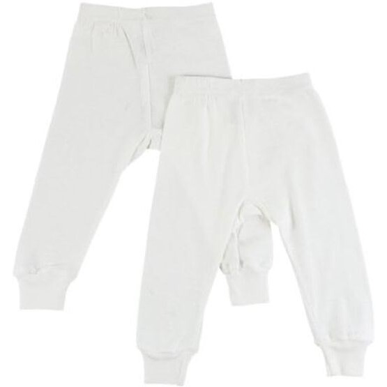 Bambini CS-0535M Long Pant White - Medium - Pack of 2