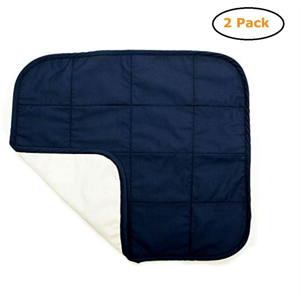 Quilted Waterproof Seat Protector - Size -20 X 21 - Navy Color - Pack of 2