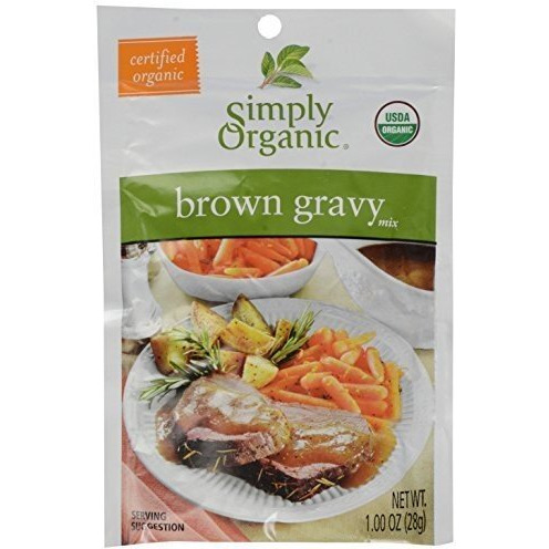 Simply Organic Brown Gravy, Seasoning Mix, Certified Organic, 1-Ounce Packets (Pack of 12) ( Value Bulk Multi-pack)