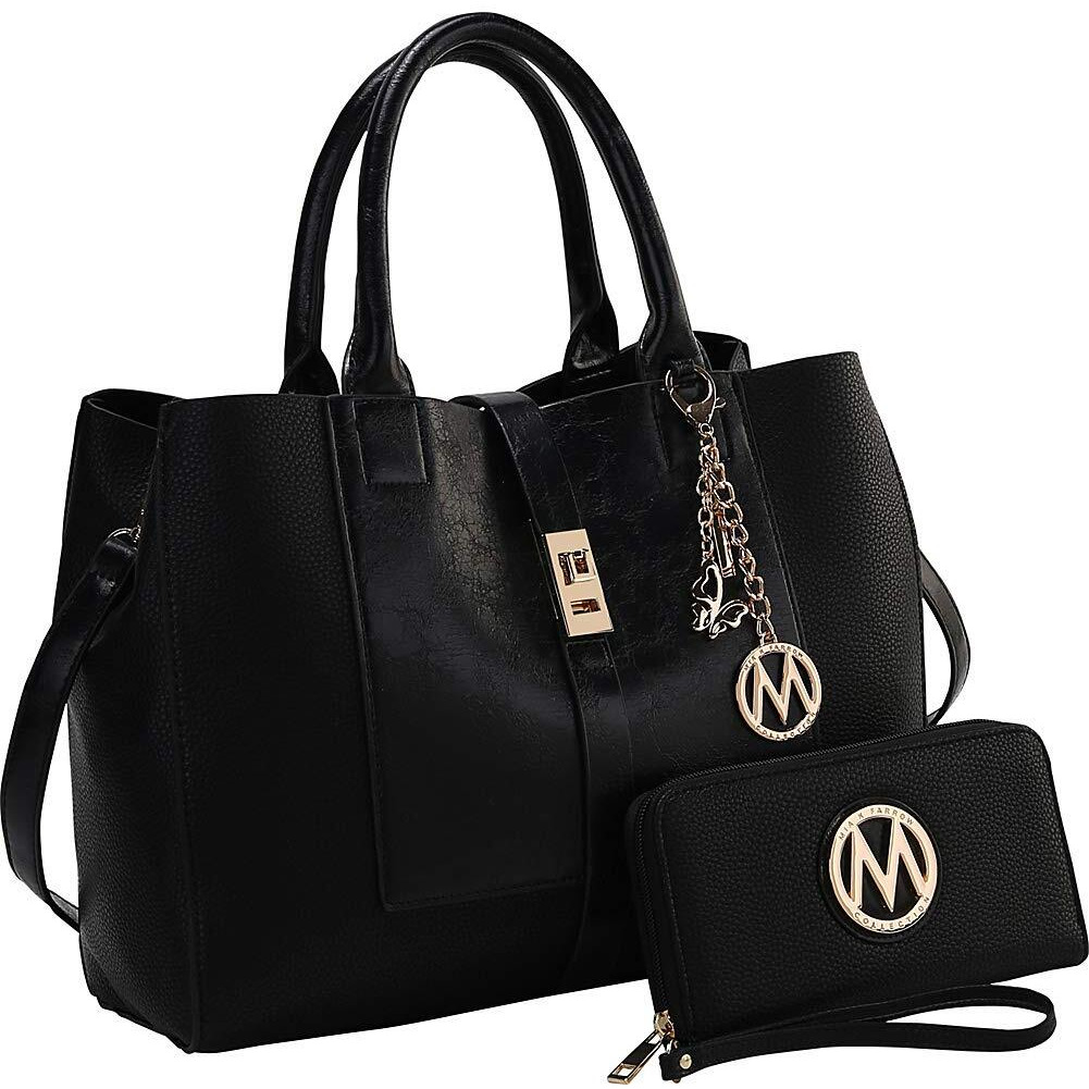 MKF Collection by Mia K. Farrow Yola Satchel with Wallet (Black)