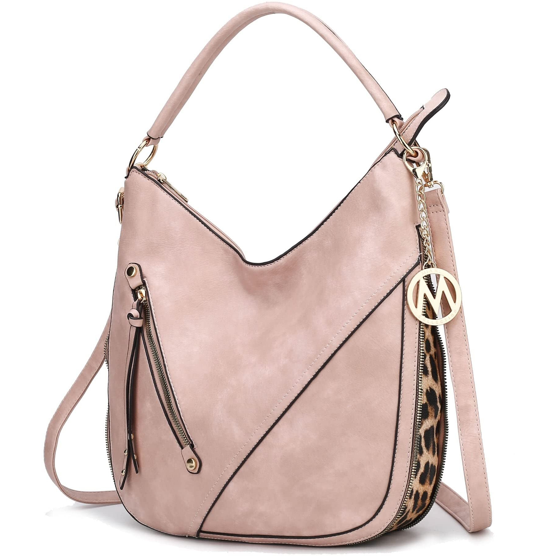 MKF Collection by Mia K. MKF-SKC-2024DPK Lisanna Hobo Bag, Dusty Pink