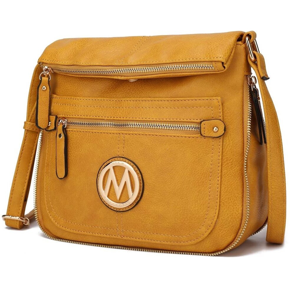 MKF Collection by Mia K. MKF-X434MS Luciana Crossbody Bag, Mustard