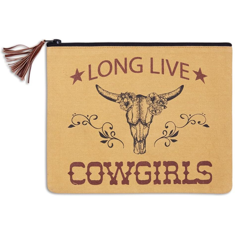 Colonial Tin Works Long Live Cowgirls Travel Bag, 9-inch Height, Women, Cosmetics Organizer