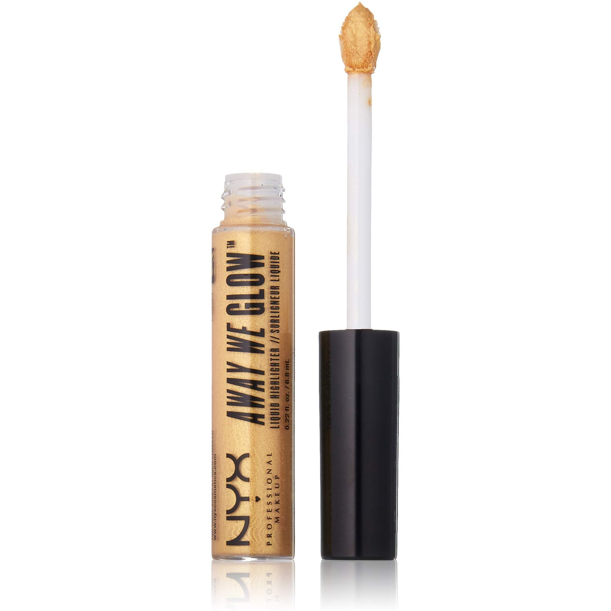 NYX Professional Makeup Away We Glow Liquid Highlighter, Golden Hour, 0.22 Fluid Ounce