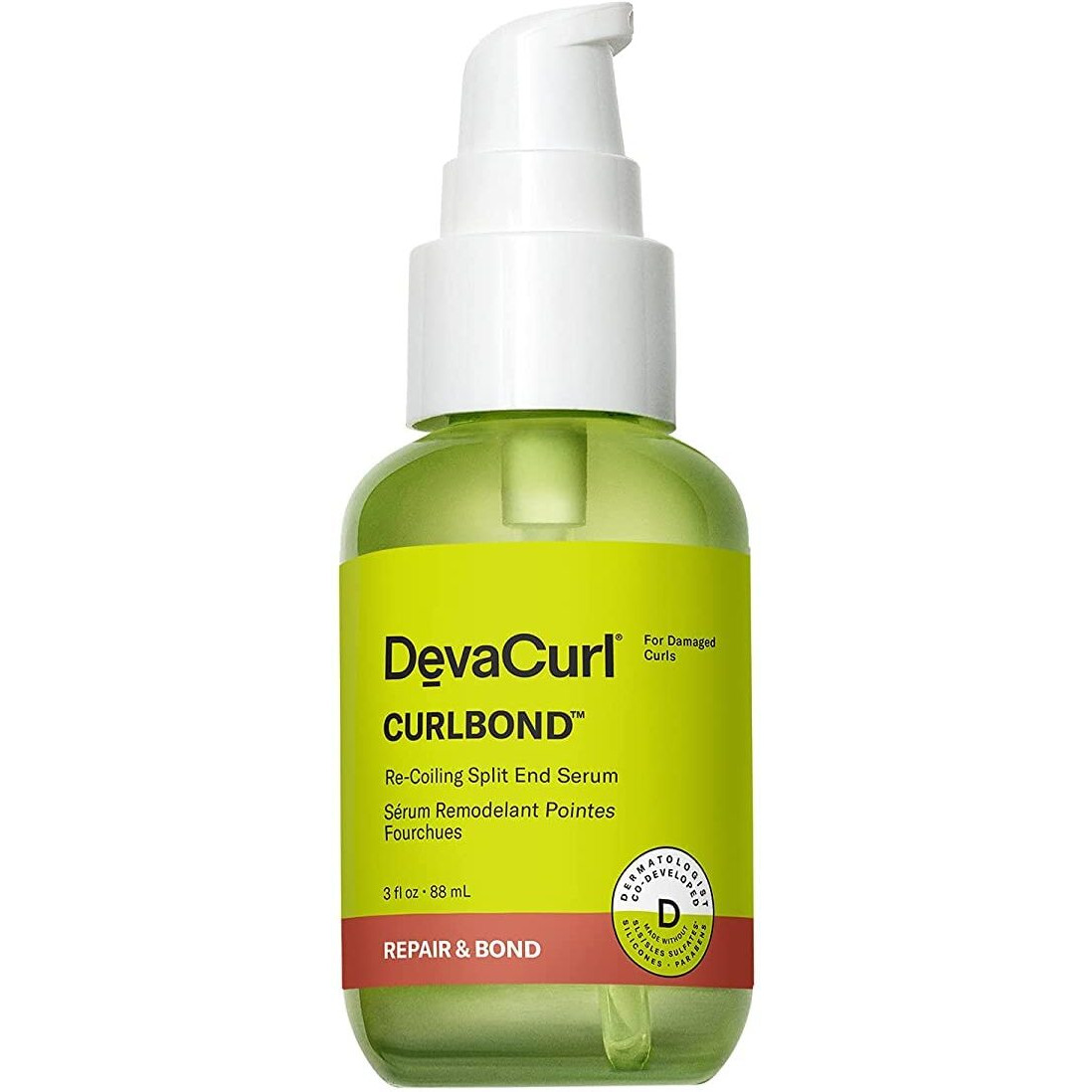 DevaCurl CURLBOND Re-Coiling Split End Serum 3oz, 3 fl. oz.