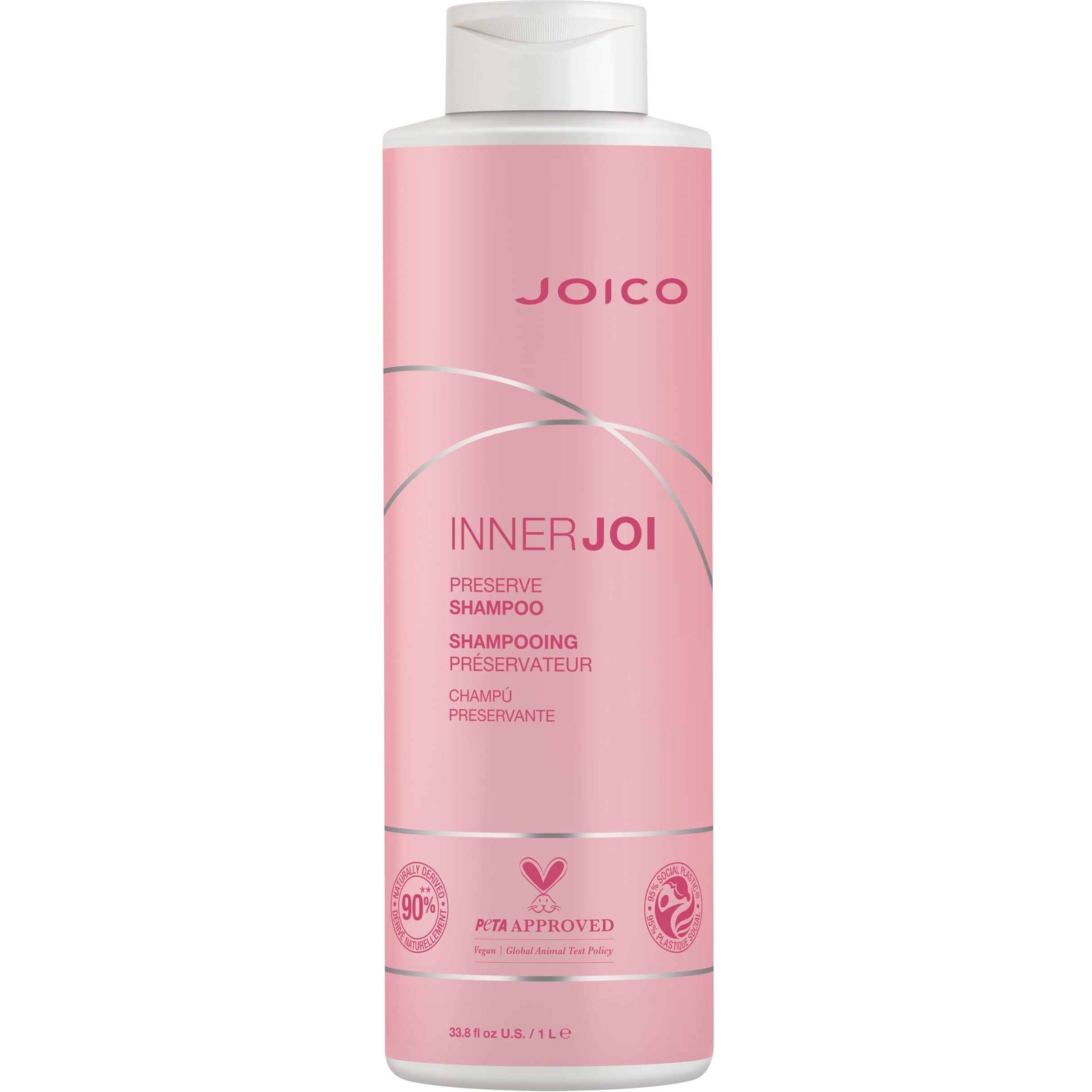 Joico InnerJoi Preserve Shampoo | For Color-Protection & Shine | For Color-Treated Hair | Sulfate & Paraben Free | Naturally-Derived Vegan Formula | 33.8 Fl Oz