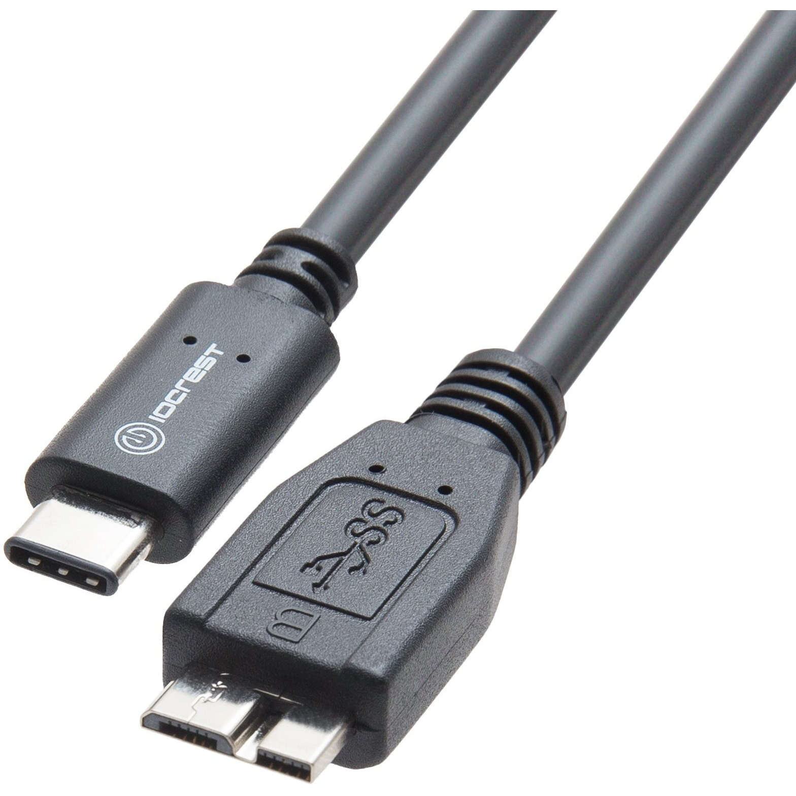 IO Crest SY-CAB20194 USB Type-C to 3.1 Micro-B Plug Cable, Black