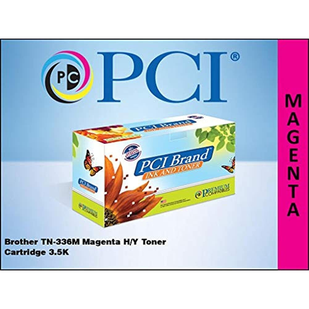 PCI Brand Compatible Toner Cartridge Replacement for Brother TN-336M High-Yield Magenta Toner Cartridge 3.5K Yield