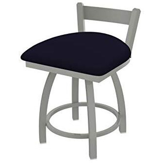 821 Catalina 18" Low Back Swivel Vanity Stool with Anodized Nickel Finish and Canter Twilight Seat