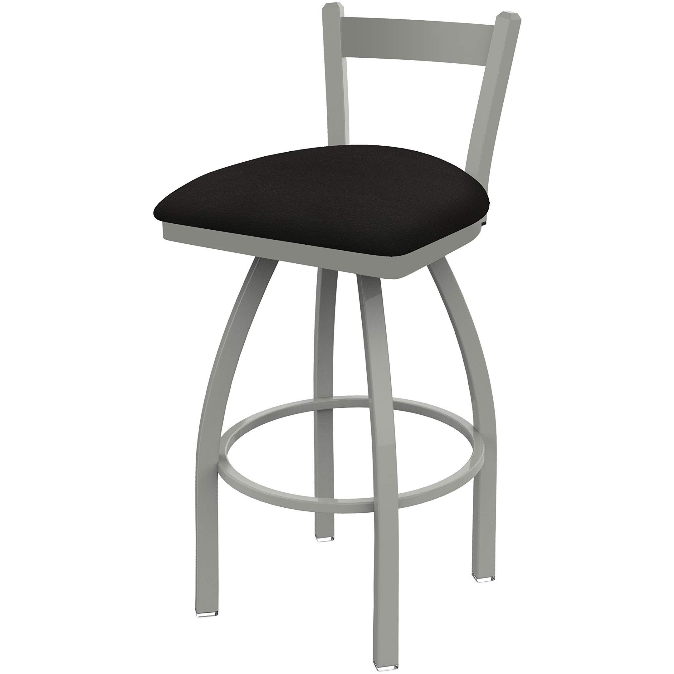 821 Catalina 25" Low Back Swivel Counter Stool with Anodized Nickel Finish and Canter Espresso Seat