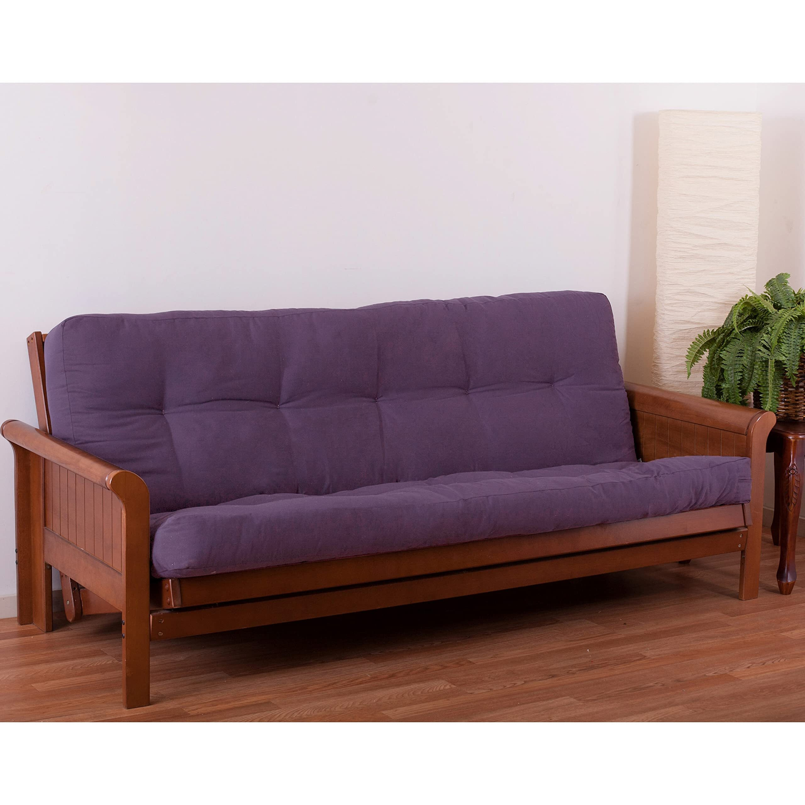 Blazing Needles Renewal 5" Twill Futon Mattress, Full, Grape