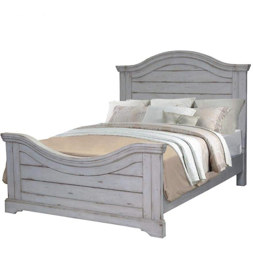 American Woodcrafters Stonebrook Panel Bed, King, Antique Grey