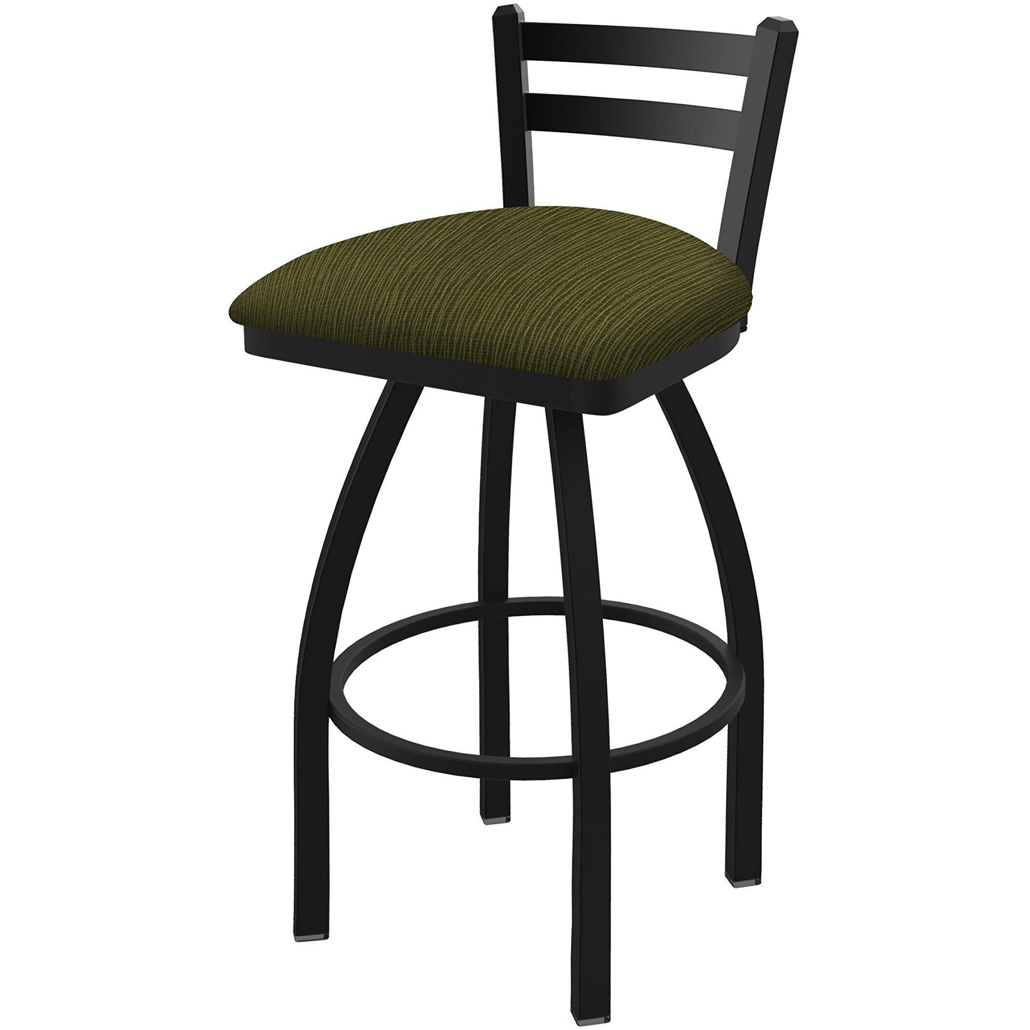 411 Jackie 25" Low Back Swivel Counter Stool with Black Wrinkle Finish and Graph Parrot Seat