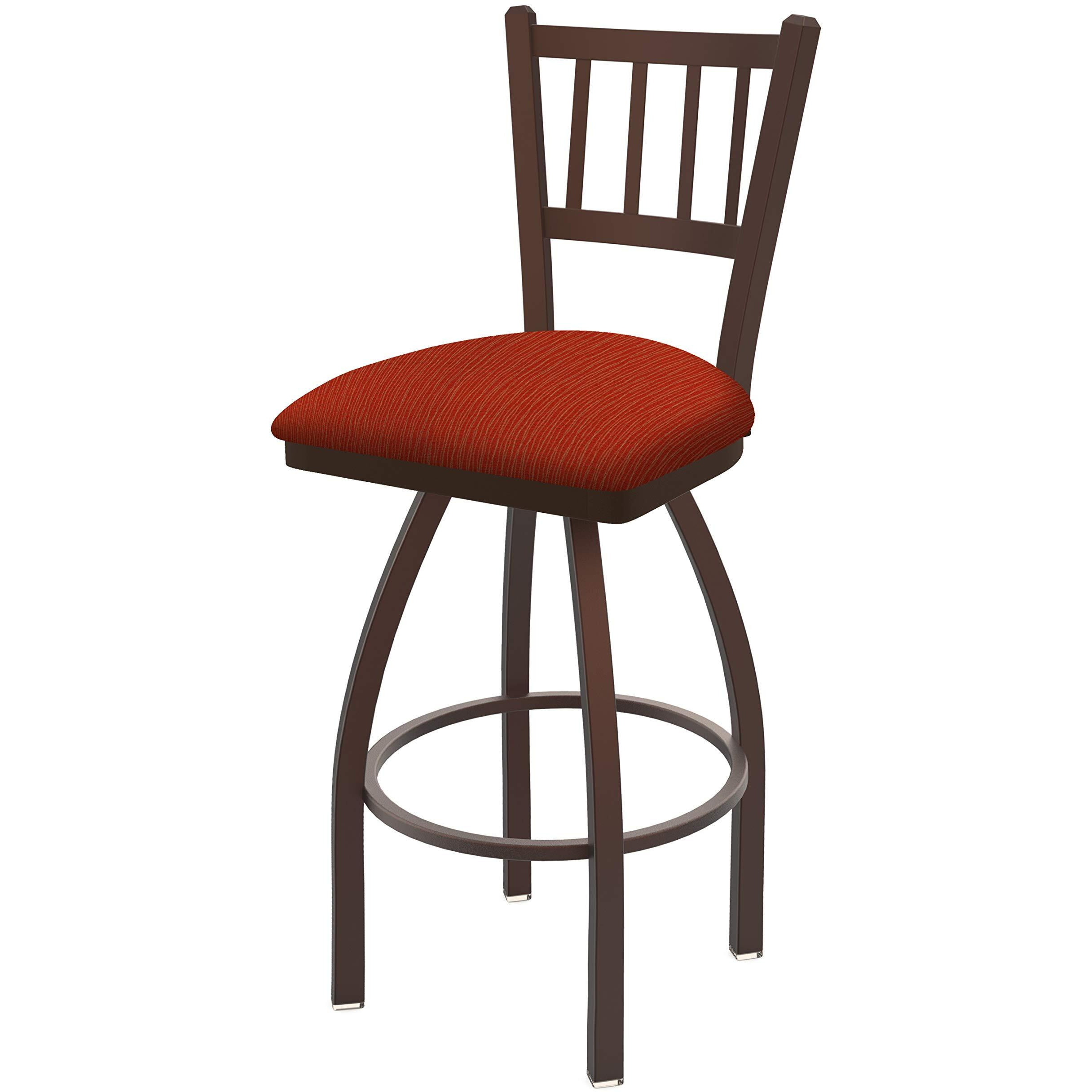 810 Contessa 25" Swivel Counter Stool with Bronze Finish and Graph Poppy Seat