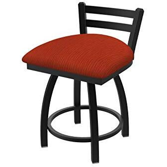 411 Jackie 18" Low Back Swivel Vanity Stool with Black Wrinkle Finish and Graph Poppy Seat