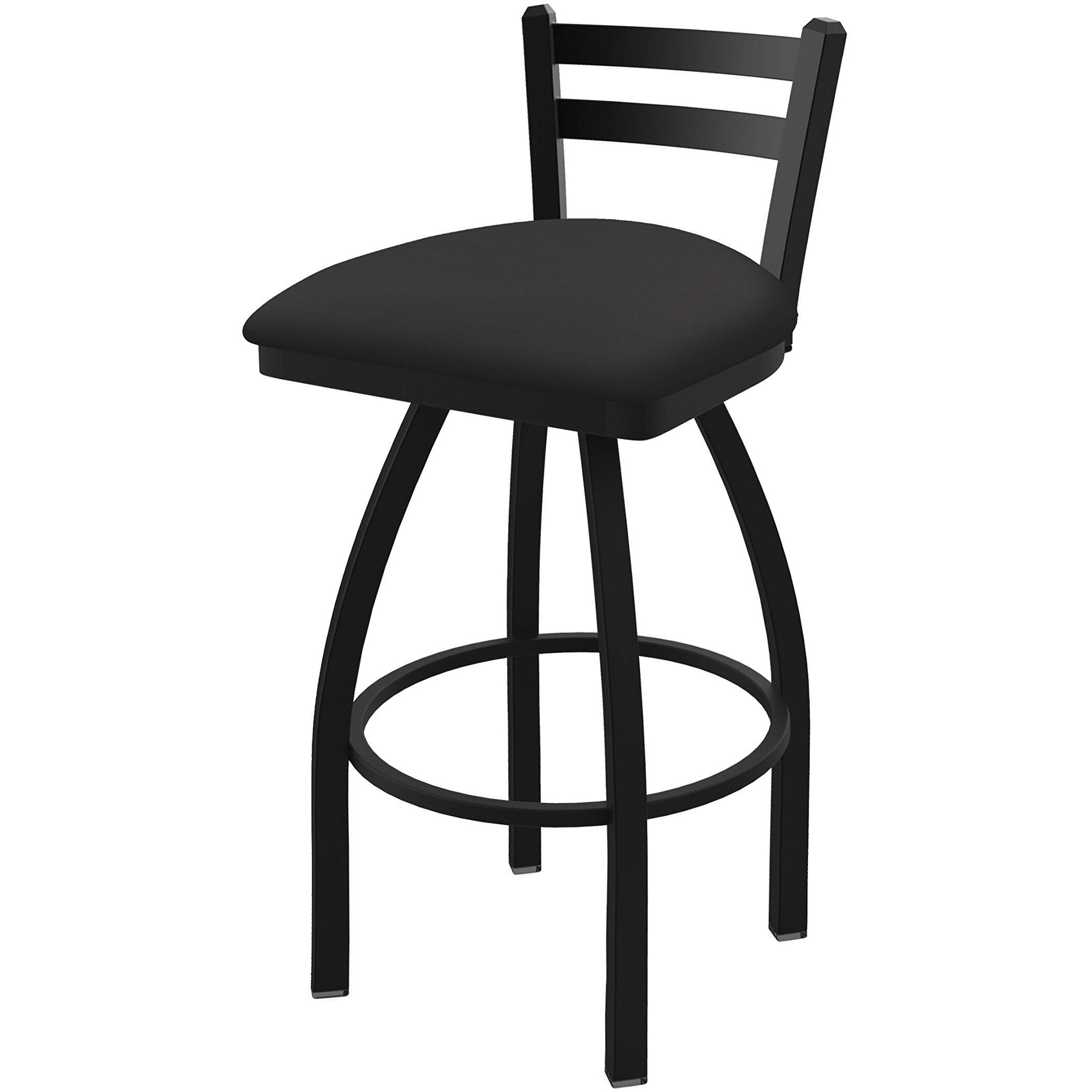 411 Jackie 25" Low Back Swivel Counter Stool with Black Wrinkle Finish and Canter Iron Seat