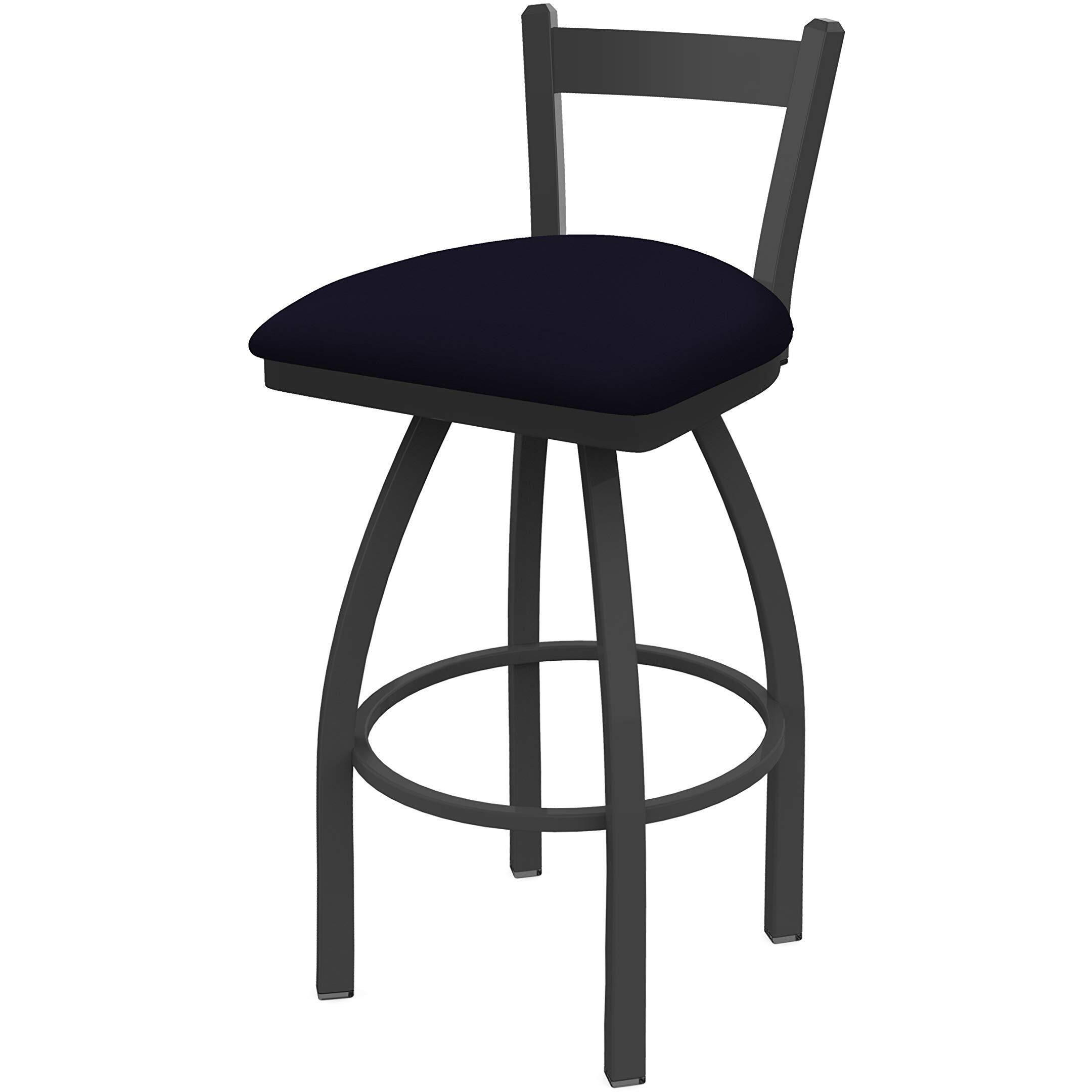 821 Catalina 25" Low Back Swivel Counter Stool with Pewter Finish and Canter Twilight Seat