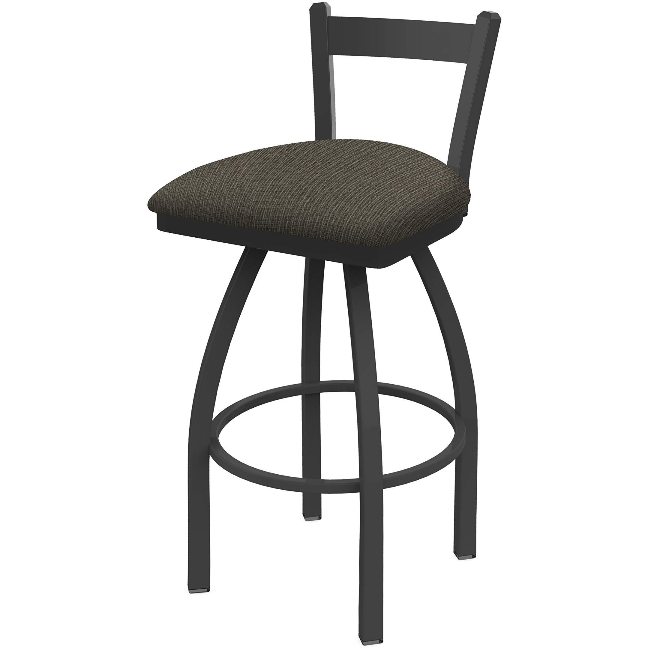 821 Catalina 25" Low Back Swivel Counter Stool with Pewter Finish and Graph Chalice Seat