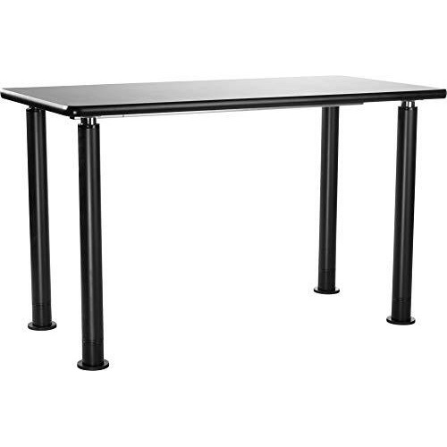 National Public Seating 72" L x 24" W Designer Height Adjustable School Science Lab Utility Table with HPL Top - Black