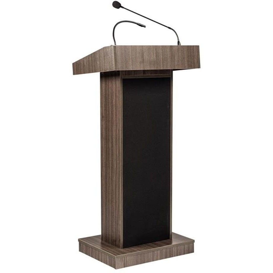 Oklahoma Sound Orator Series 40W Modern Wood Lecter in Ribbonwood Brown