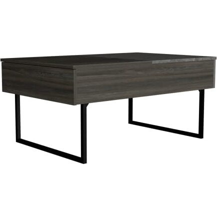 Toronto Lift Top Coffee Table, 1 Drawer, 2 Legs, Carbon Espresso/Onyx