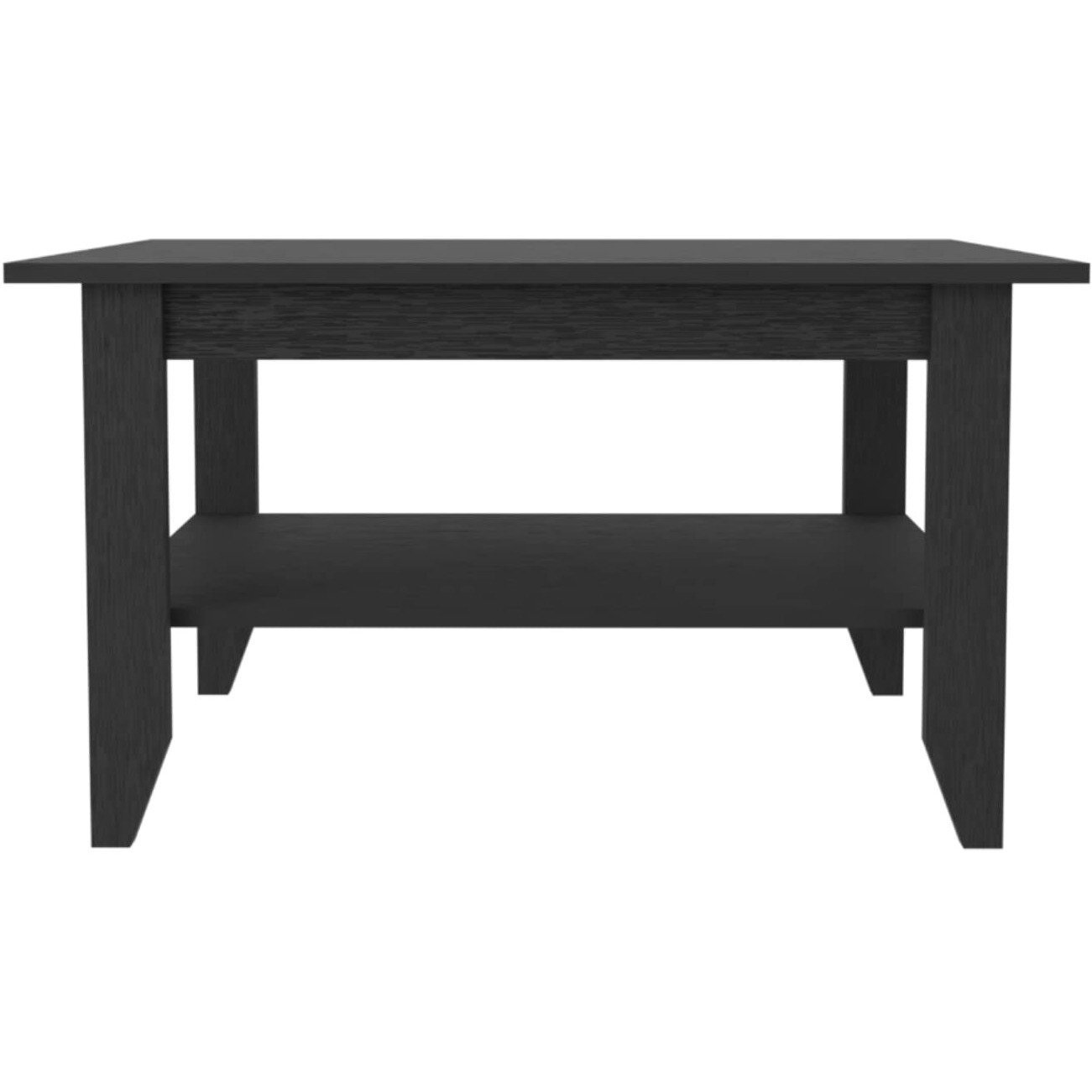 Sahara Coffee Table, 4 Legs, 1 Shelf, Black