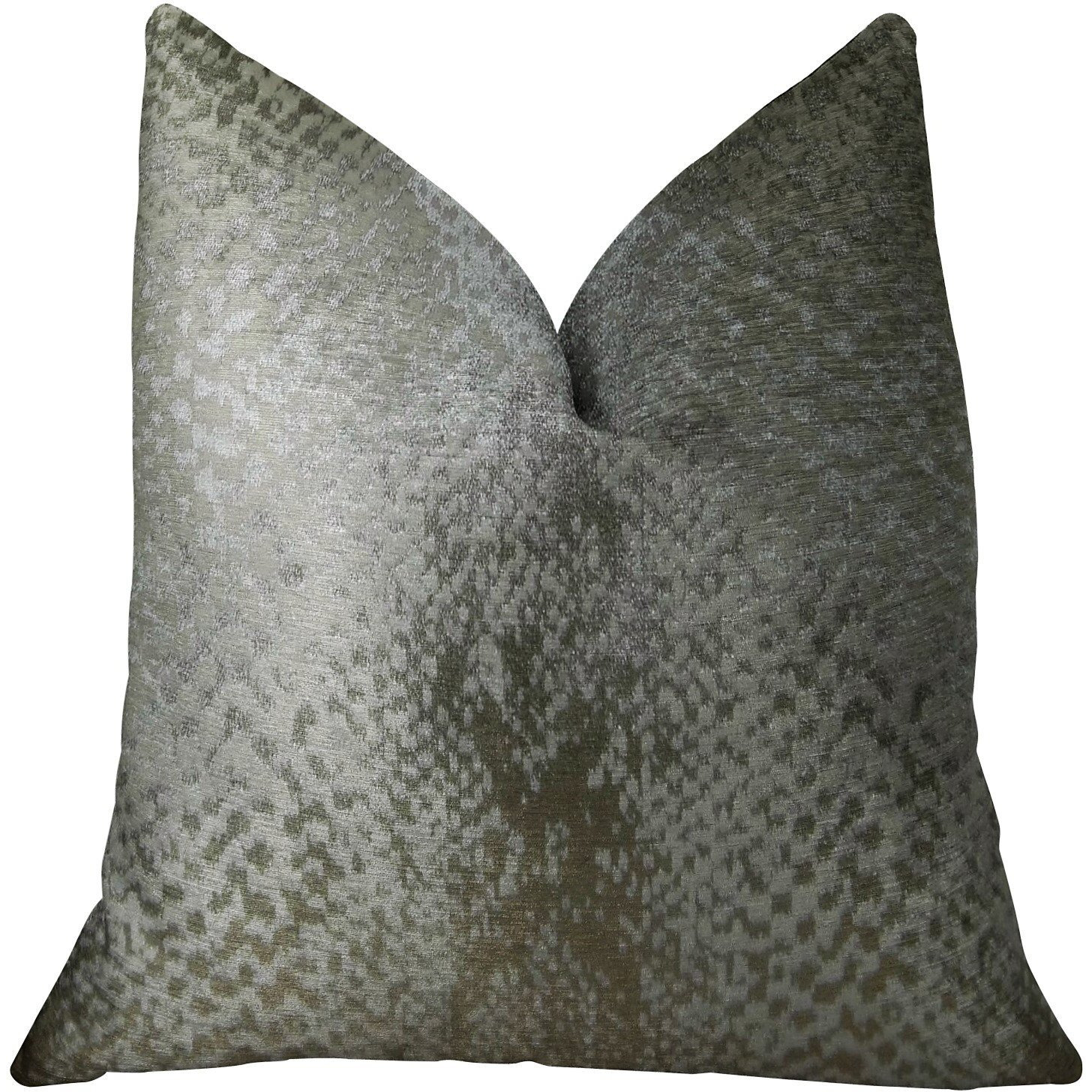 Plutus Brands Plutus Hidden World Silver Handmade Throw Pillow, 24" x 24"