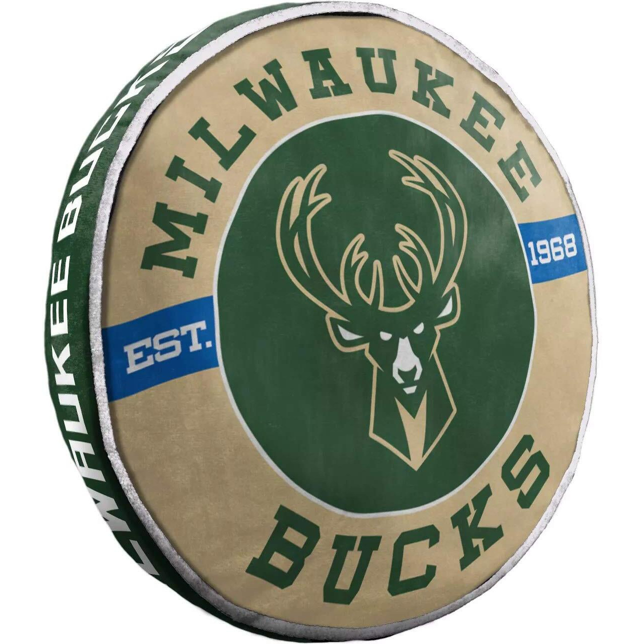 Northwest 1NBA148000015RET Company Milwaukee Bucks 15" Travel Cloud Pillow, Multicolor