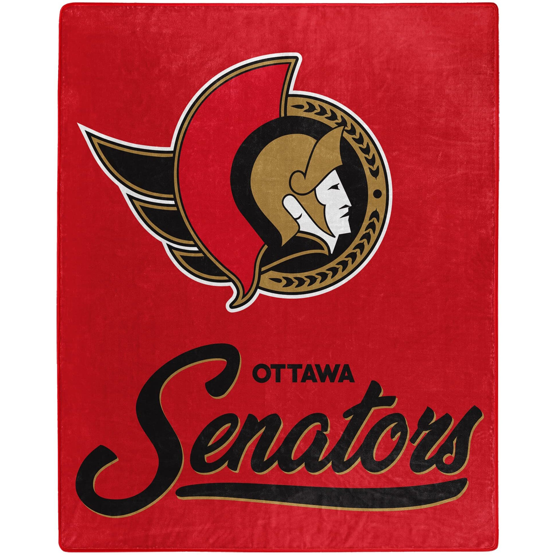 Northwest NHL Ottawa Senators Unisex-Adult Raschel Throw Blanket, 50" x 60", Signature