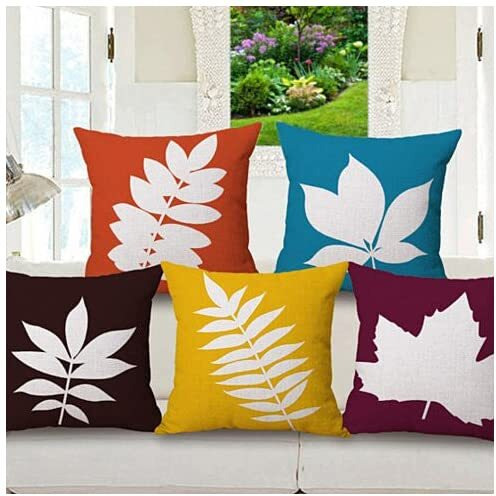 Vista Shops Foliage Love Autumn and Spring Leaf Cushion Covers