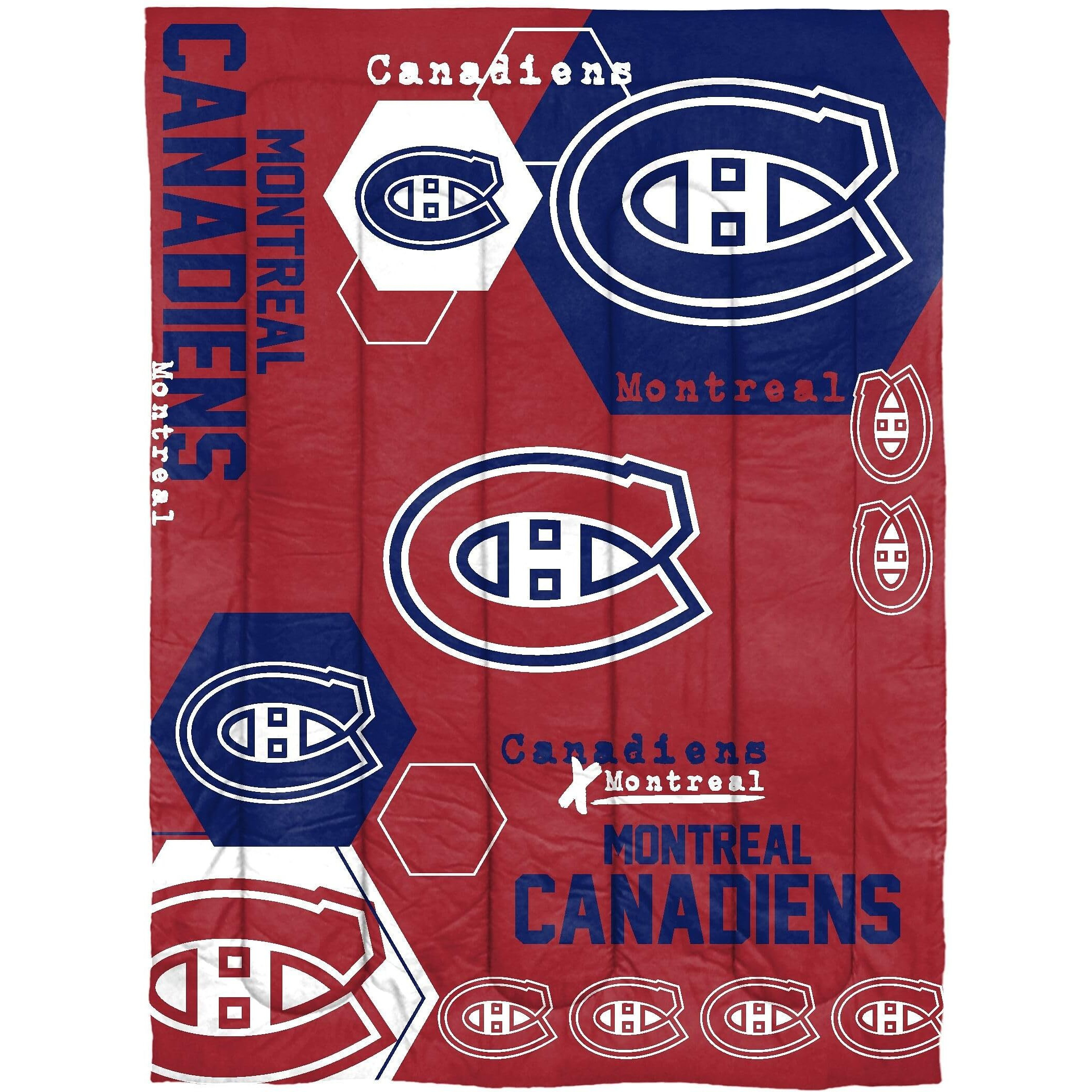 Northwest NHL Montreal Canadiens Unisex-Adult Comforter and Sham Set, Twin, Hexagon