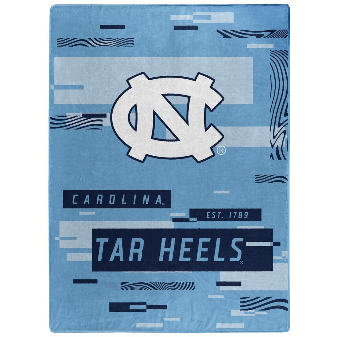 Northwest North Carolina Tar Heels Oversized Royal Plush Throw Blanket, Team Colors, 60" x 80"