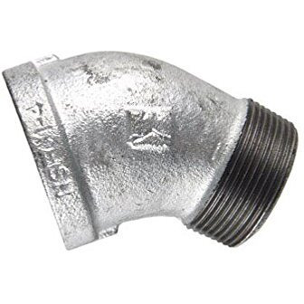 B & K Street Elbow Malleable Galvanized Iron 2 " Fip X 2 " Mip 45 Deg.