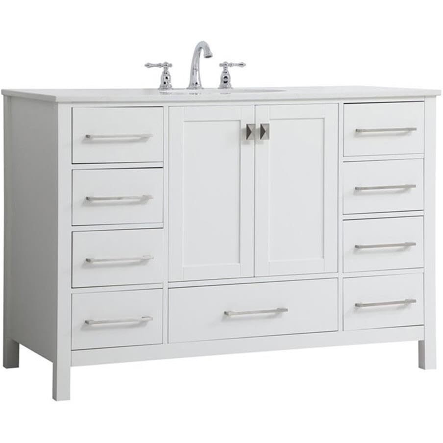 Elegant Kitchen and Bath 48 inch Single Bathroom Vanity Cabinet - White