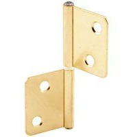 LAWNITATOR N7025 Bi-Fold Door Hinge, Metal, Unfinished, Surface Mount, 1-5/16 W x 1.5 In. H, 3 In. H, 2 Hinges + 8 Screws