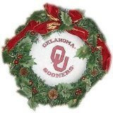 Oklahoma Sooners 22" Fiber Optic Holiday Wreath