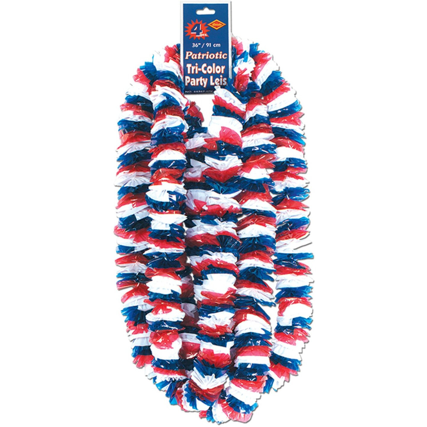 Soft-Twist Patriotic Poly Leis Case Pack 400